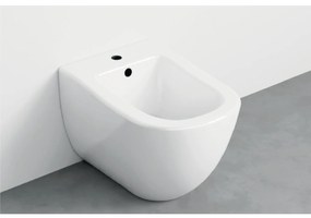 Bidet a Terra Ceramica Cielo Bianco Lucido "Fluid"