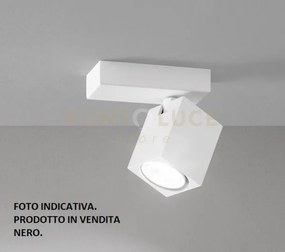 Faretto in alluminio colore nero oddy 1 luce attacco gu10 orientab...