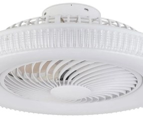 Ventilatore da soffitto con pale con luce inclusa Levante, bianco, D. 60 cm, 3600 LM, luce bianco, INTEC