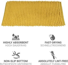 Tappetino per il bagno giallo in tessuto 50x80 cm Solivo – Wenko