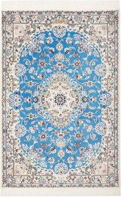 Nain Tappeto persiano 80x130 Blu (Iran) Annodato A Mano