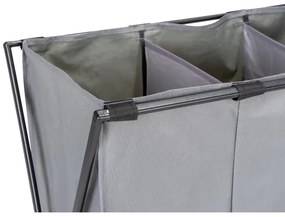 WENKO 71297800 - Cesto porta biancheria TRIO 69x76 cm grigio/nero