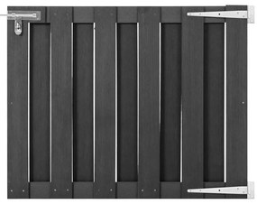 Cancello Da Giardino İn Wpc 100x80 Cm Grigio /