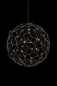 Lampada a sospensione singola lucciola, ottone, led 3000k 36w, d.60...
