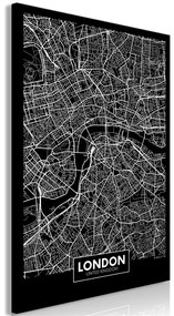 Quadro Dark Map of London (1 Part) Vertical