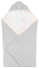 Lionelo - Sacco avvolgente per seggiolino auto TRAVEL SWADDLE 90x90 cm Grigio Baloon