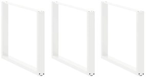 Gambe Tavolo Pranzo A U 2 Pz Bianco 100x(72-73) Cm Acciaio /