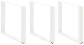 Gambe Tavolo Pranzo A U 2 Pz Bianco 100x(72-73) Cm Acciaio /
