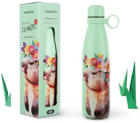 Bottiglia termica 500 ml Capibara Animal Flowers