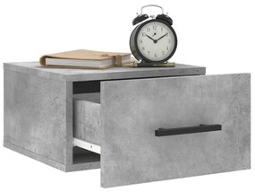 Comodini a Muro 2 pz Grigio Cemento 35x35x20 cm