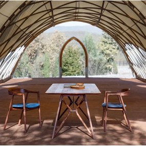 Sedia da pranzo blu/marrone Muna – Gazzda