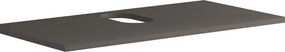 Top per lavabo appoggio Niwa1 L 90 x H 2 x P 46 cm laccato opaco grigio carbone truciolare