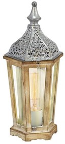 Eglo 54618 - Lampada da tavolo LED 1xE27/4W/230V argento/marrone