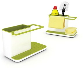 Porta detersivi da cucina bianco e verde Caddy Sink Tidy - Joseph Joseph