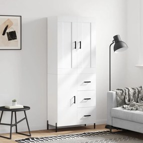 Credenza Bianca 69,5x34x180 Cm İn Legno Multistrato /