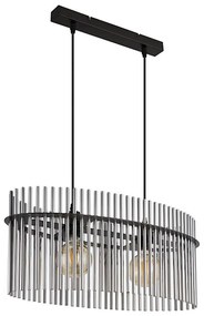 Globo 15698H3 - Lampadario a sospensione con filo GORLEY 2xE27/60W/230V nero