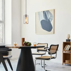 Globo 21002H - Lampadario a sospensione con filo OLLY 1xE27/25W/230V diametro 11 cm nero