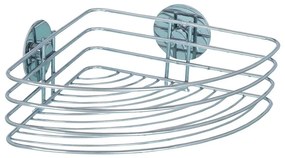 WENKO 18913100-Mensola TONDA TURBO-LOC in acciaio 26,5x20 cm, cromo lucido
