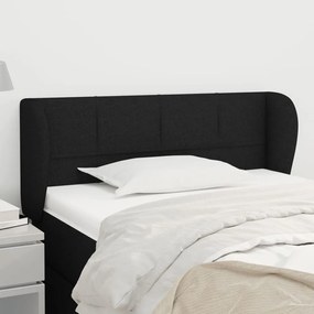 Testiera Ad Orecchio Nera 83 X 23 X 78/88 Cm İn Tessuto /