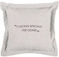 Cuscino divano 30x30 cm scritta tortora