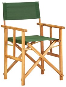 Sedia da regista in legno massello di acacia verde