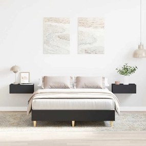 Giroletto Senza Materasso Nero 120x200 Cm İn Legno Multistrato /