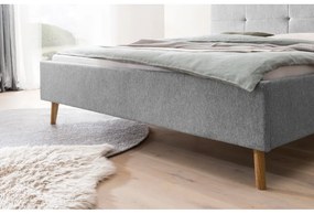 Letto matrimoniale imbottito grigio chiaro rete non inclusa 180x200 cm Smart – Meise Möbel