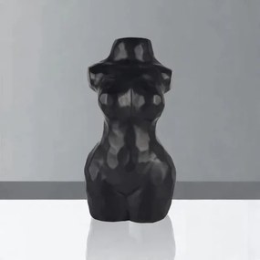 Vaso in ceramica 30 cm, nero