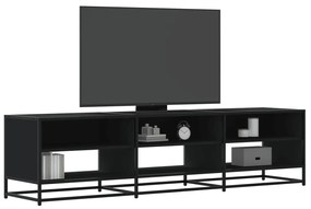 Mobile Porta Tv Nero 180x40x46 Cm İn Legno Multistrato /