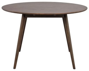 Tavolo da pranzo rotondo in rovere marrone scuro ø 115 cm Yumi - Rowico