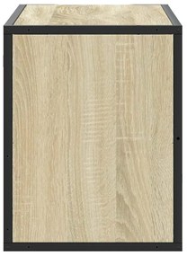 Mobile tv rovere sonoma 80x31x39,5 cm legno multistrato metallo