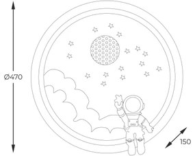 Brilagi - LED dimmerabile. Plafoniera per bambini LED/42W/230V 3000/5700K astronaut