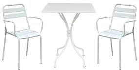 ROMANUS - set tavolo in metallo cm 60x60x72 h con 2 sedute