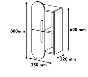 Pensile ROSE 60x35 cm marrone/crema