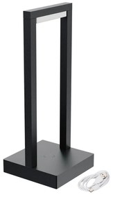 Lampada da Tavolo Ricaricabile 2.2W, IP54 CCT, Serie VELA - Nera Colore del corpo Nero