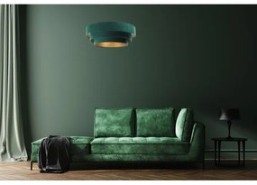 Lampadario su corda TRINITI 1xE27/60W/230V verde/oro