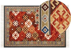 Tappeto kilim lana multicolore 140 x 200 cm URTSADZOR Beliani