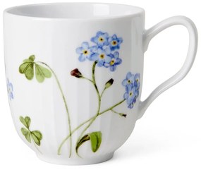 Tazza bianca in porcellana con motivo floreale 330 ml Hammershøi Summer - Kähler Design