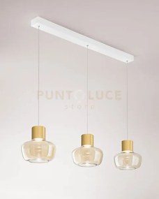 Kino sospensione cognac 3luci lin. 3767-48-365