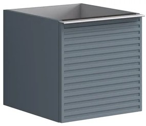 Struttura semi colonna da bagno Pixel2 cassetti laccato opaco indaco L 40 x H 40 x P 45.5 cm