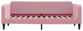 Letto da giorno rosa 80x200 cm in velluto