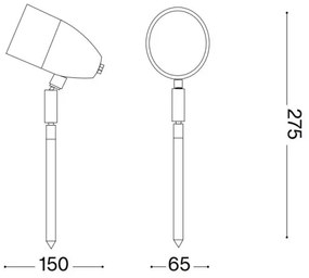 Ideal Lux - Lampada da esterno INSIDE 1xG9/15W/230V 27,5 cm IP54 marrone