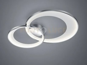 Granada plafoniera led doppio crechio cromo con riflettore bianco o...