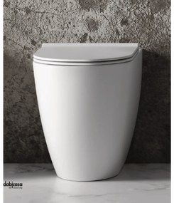 Alice Ceramica "Form" Wc Da Terra Filo Muro Bianco Lucido Senza Brida