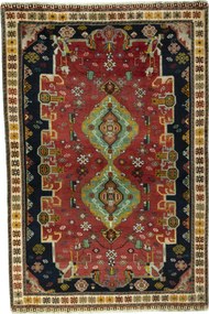 Gabbeh Tappeto 130 x 190 Rosso (Iran) Annodato A Mano
