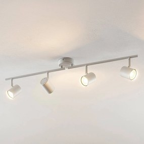 Plafoniera Tomoki di ELC, bianca, a 4 luci ELC, Bianco / Opale, Soggiorno / Sala da pranzo, Metallo, Moderno, Faretto alogeno