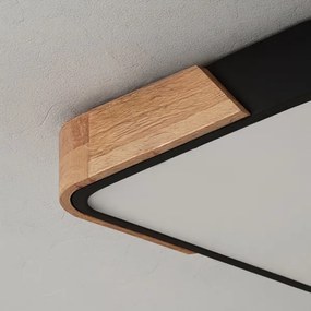 Brilagi - Plafoniera LED dimmerabile PILANA LED/48W/230V rovere/nero 56x56 cm + telecomando