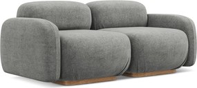 Divano componibile grigio con rivestimento in bouclé 190 cm Ailani – Makamii