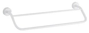 Kamalu - Porta salviette barra doppia 60 cm in acciaio inox bianco opaco | Monde-B