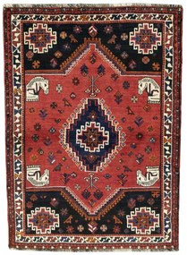 Shiraz Tappeto persiano 120 x 170 Rosso (Iran) Annodato A Mano